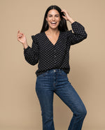 Camisa con bolero en hombros para mujer - Negro