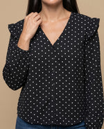 Camisa con bolero en hombros para mujer - Negro