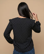 Camisa con bolero en hombros para mujer - Negro