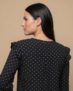 Camisa con bolero en hombros para mujer - Negro