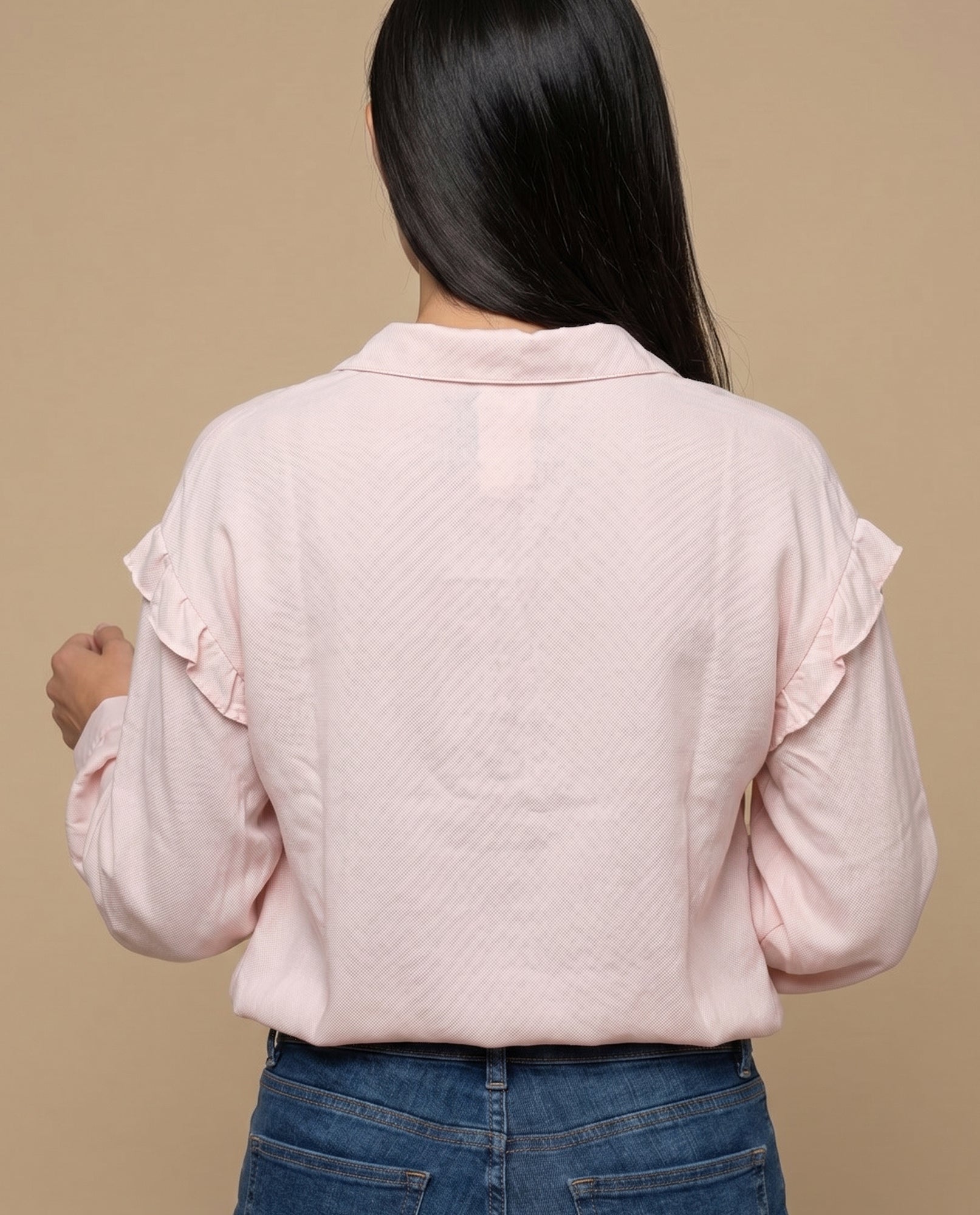 Camisa con bolero en hombros para mujer - Rosa 34_615G302_ROS161221_4
