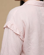 Camisa con bolero en hombros para mujer - Rosa