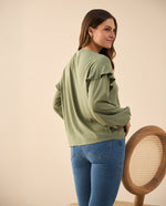 Camisa con bolero en hombros para mujer - Verde