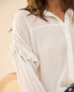 Camisa con bolero en manga para mujer - Crudo