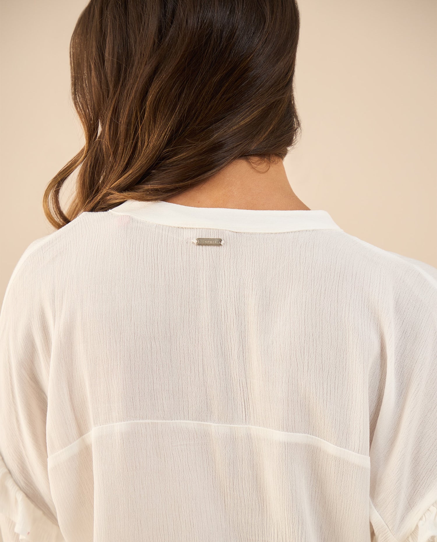 Camisa con bolero en manga para mujer - Crudo