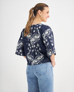 Camisa estampada para mujer - Azul