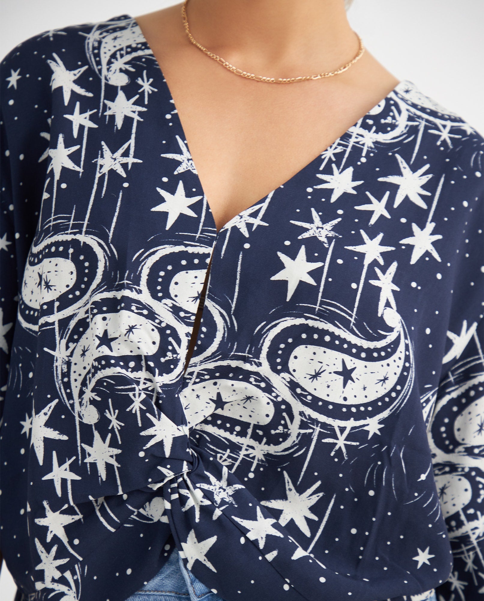 Camisa estampada para mujer - Azul 34_619F034_AZU194027_6