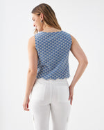 Camisa bordada para mujer - Azul