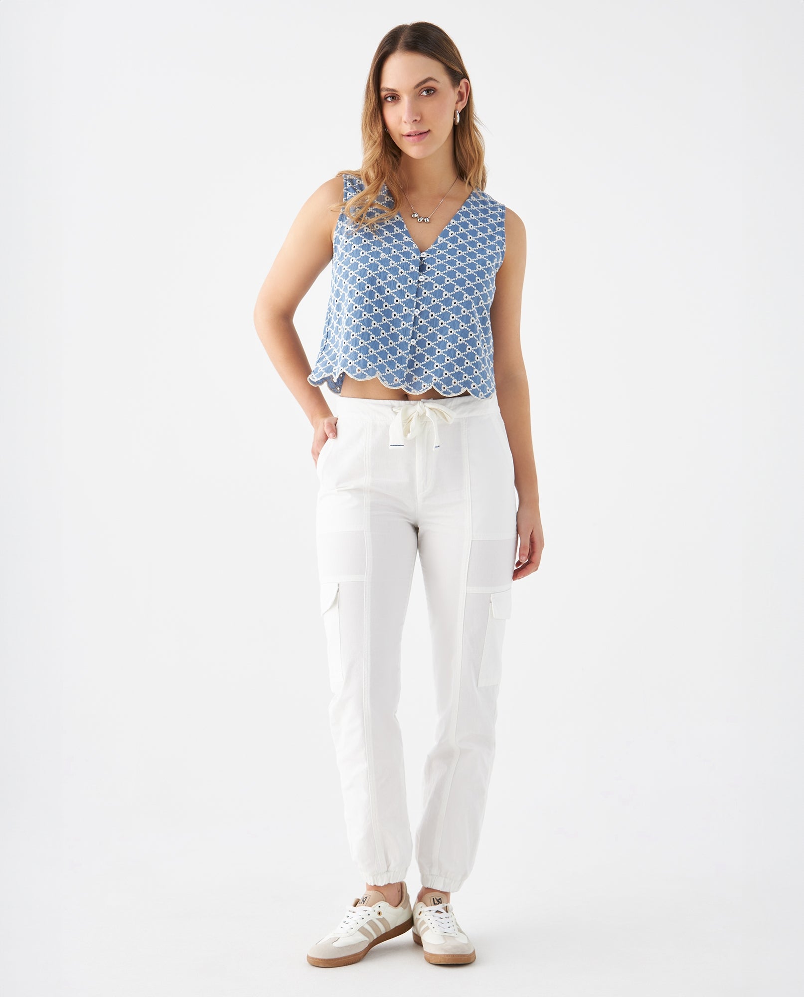 Camisa bordada para mujer - Azul 34_619F039_AZU194019_5