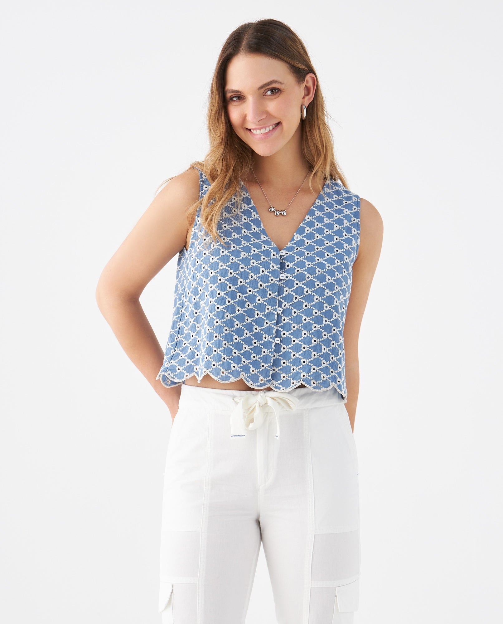Camisa bordada para mujer - Azul 34_619F039_AZU194019_6