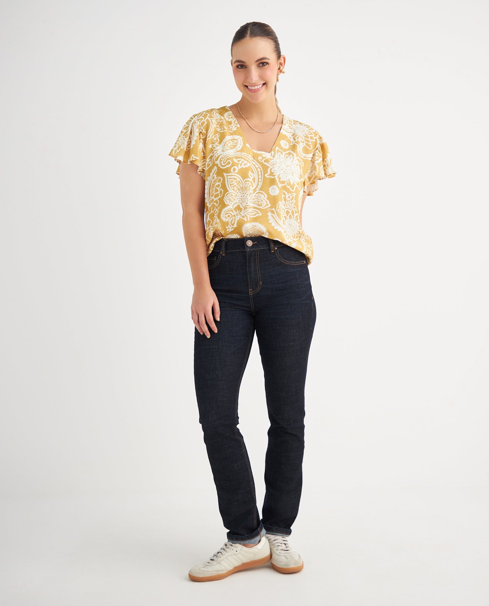 Camisa manga corta con bolero para mujer - Amarillo 34_619F043_AMA160952_5