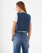 Camisa con escote en V para mujer - Azul