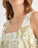 Camisa con escote recto para mujer - Verde