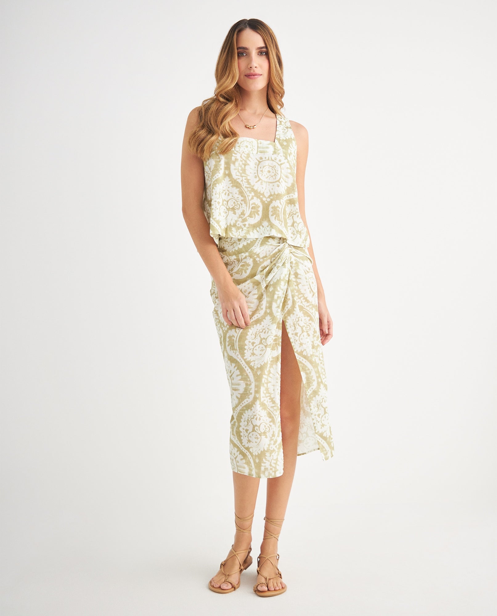 Camisa con escote recto para mujer - Verde 34_619F051_VER170535_6