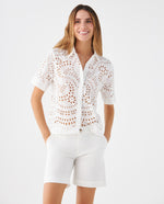 Camisa de diseño abierto para mujer - Crudo