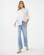 Camisa con mini prints bordados para mujer - Blanco
