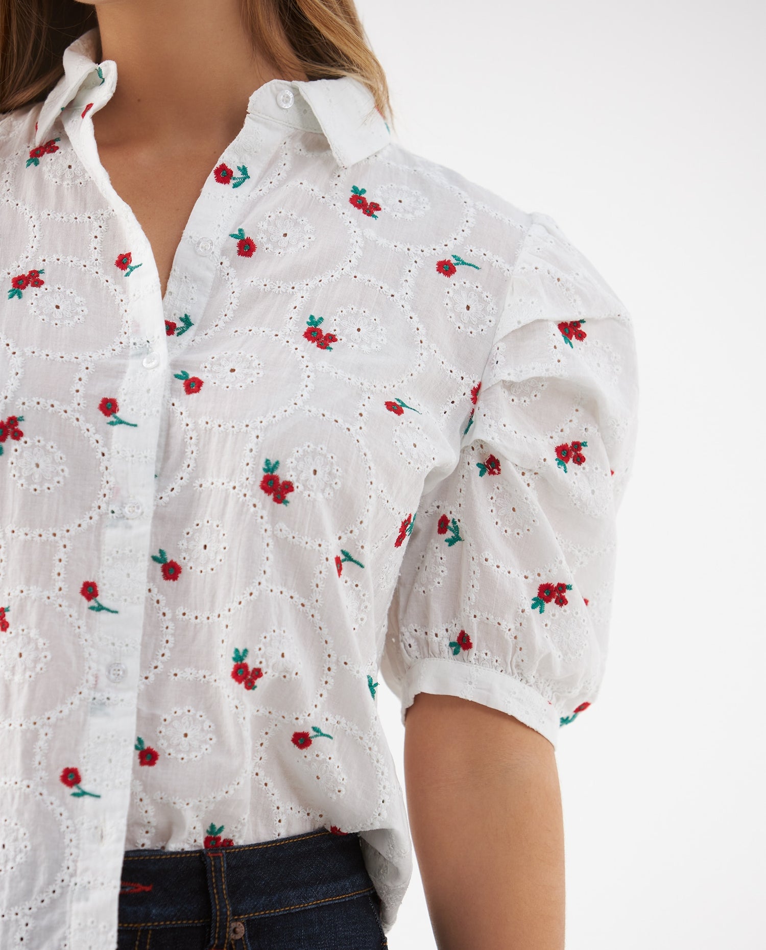 Camisa manga corta para mujer - Crudo