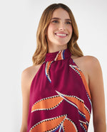 Camisa cuello halter para mujer - Morado