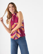 Camisa cuello halter para mujer - Morado
