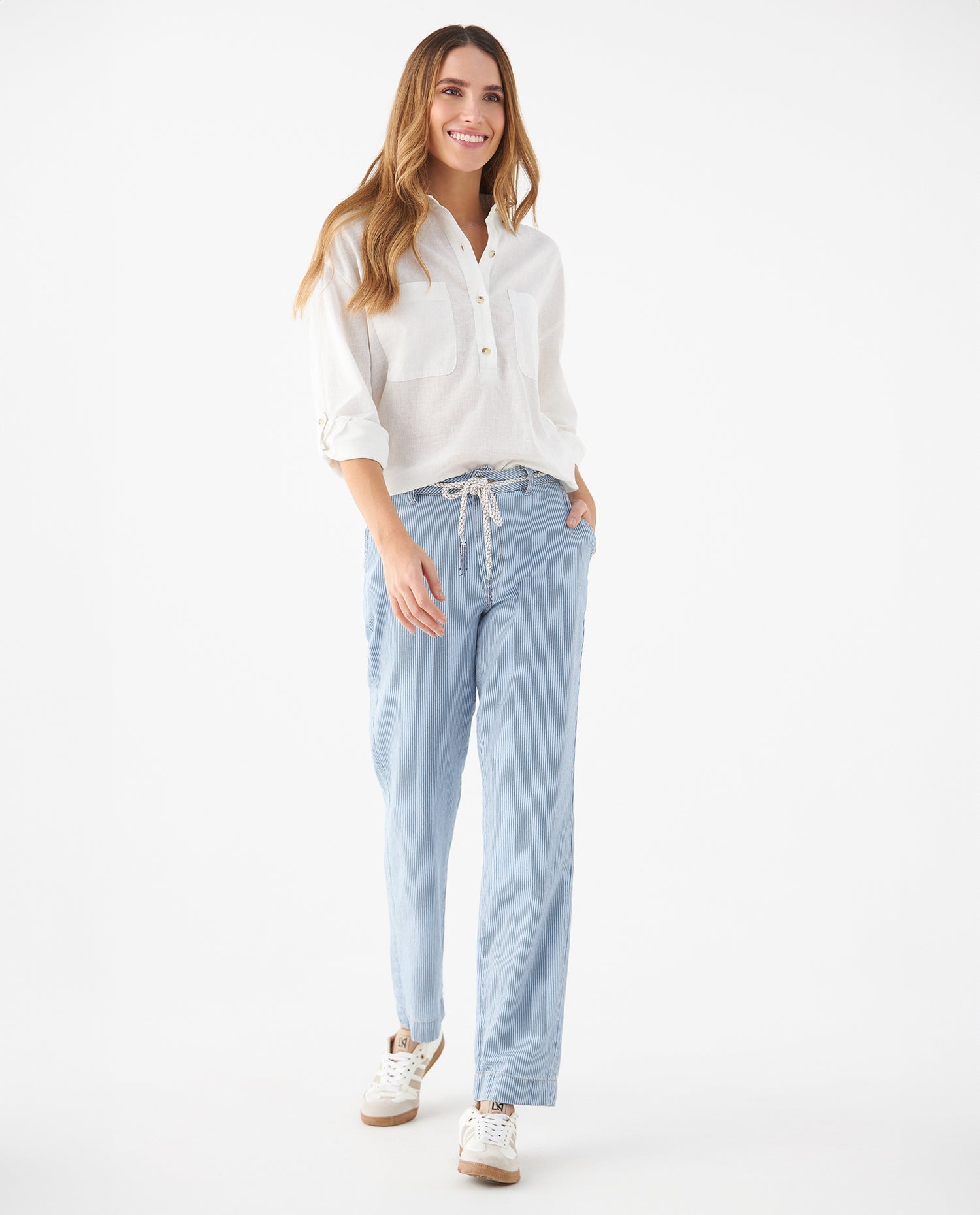 Camisa de diseño clásico para mujer - Crudo