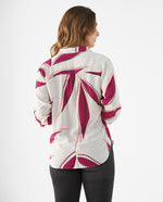 Camisa con estampado natural para mujer - Crudo