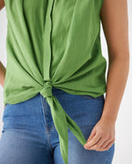 Camisa manga sisa para mujer - Verde