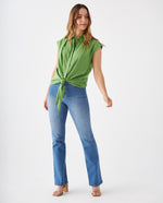 Camisa manga sisa para mujer - Verde