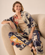 Camisa Patchwork Multicolor con Diseño Artístico - Blanco