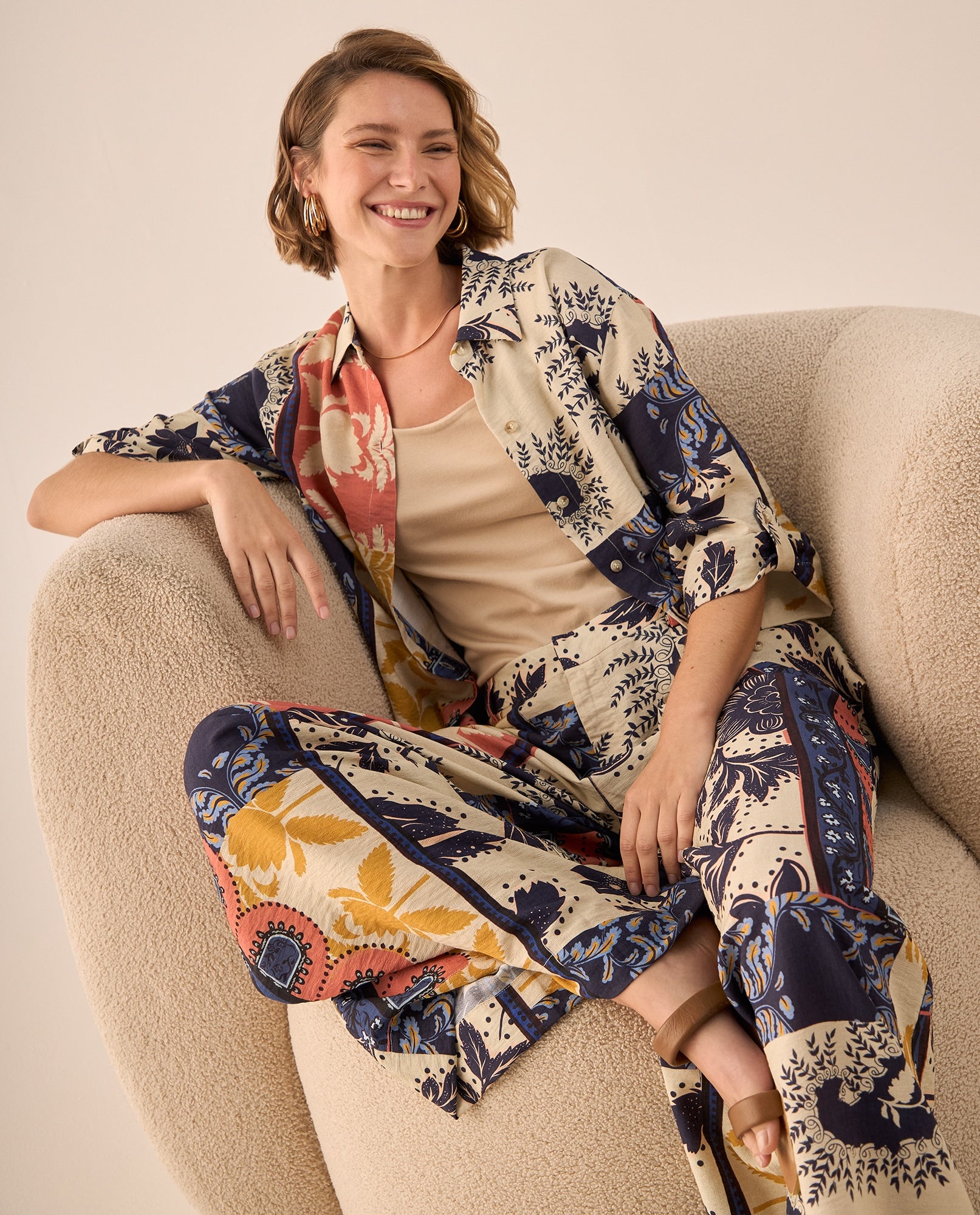 Camisa Patchwork Multicolor con Diseño Artístico - Blanco 34_619G010_BLA110601_4