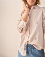 Camisa Rosa con Bordados Dorados - Rosa