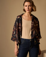 Camisa Estampada Hojas Tropicales - Azul
