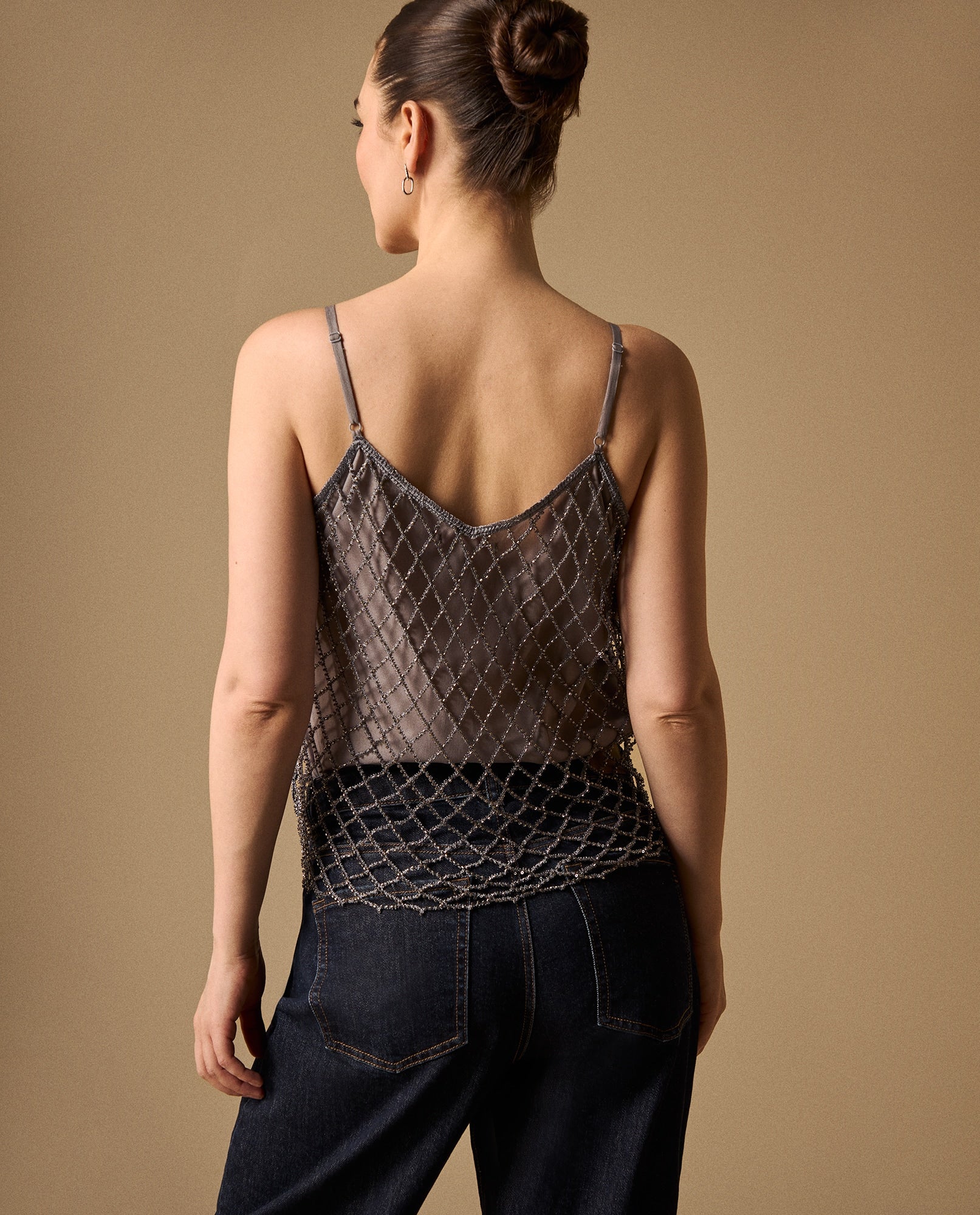 Top Bordado Geométrico con Lentejuelas - Gris 34_619G220_GRI134303_4