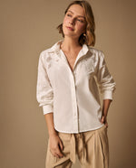 Camisa M/Larga Cuello Redondo - Crudo