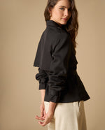 Chaqueta rompevientos de largo medio - Negro