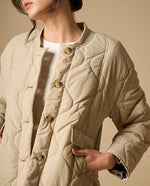 Chaqueta acolchada silueta abullonada - Beige