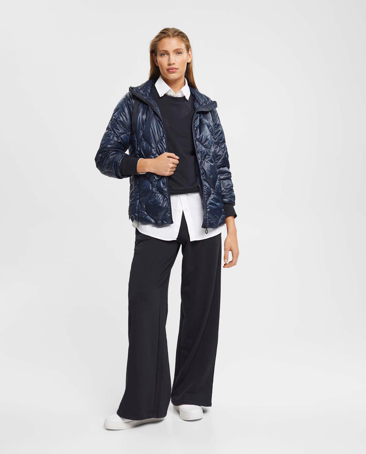 Chaqueta con capucha para mujer - Azul