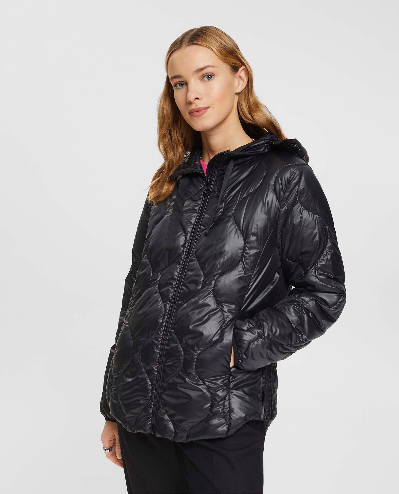 Chaqueta con capucha para mujer - Negro 34_622E707_090000_0