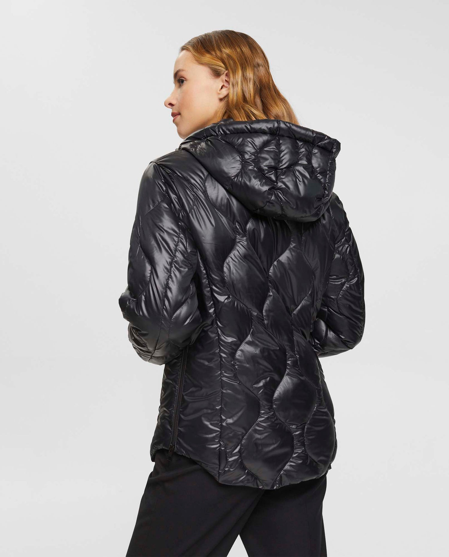 Chaqueta con capucha para mujer - Negro