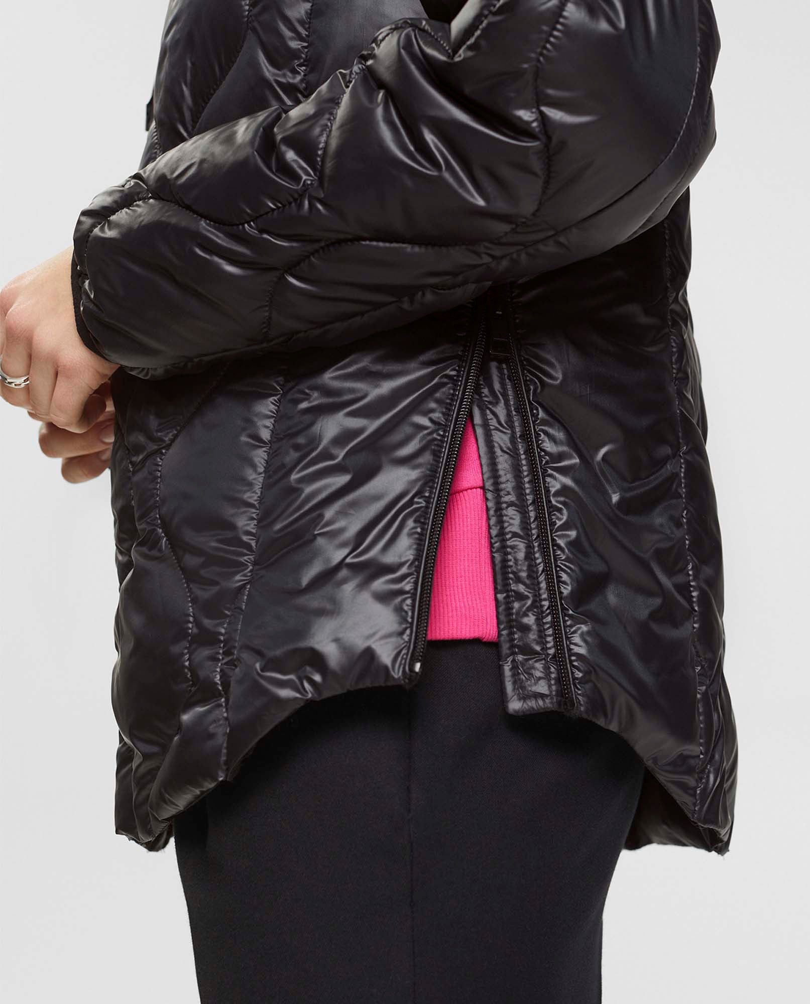 Chaqueta con capucha para mujer - Negro 34_622E707_090000_5