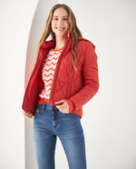 Chaqueta con capucha removible para mujer - Rosa