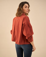 Chaqueta cuello clásico para mujer - Rojo