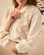 Chaqueta tipo chaleco para mujer - Beige