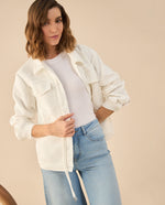 Chaqueta tejida para mujer - Blanco