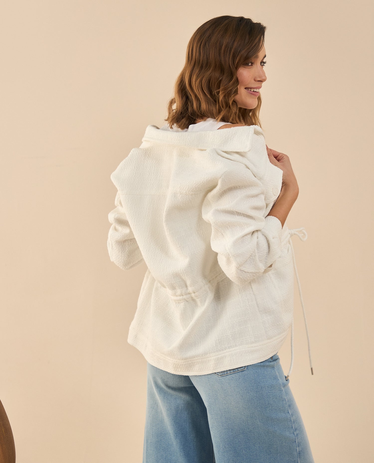 Chaqueta tejida para mujer - Blanco