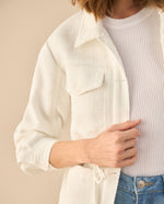 Chaqueta tejida para mujer - Blanco