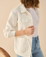 Chaqueta tejida para mujer - Blanco