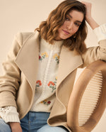 Chaqueta tipo abrigo para mujer - Beige