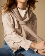 Chaqueta bomber ligera con bolsillos frontales - Crudo