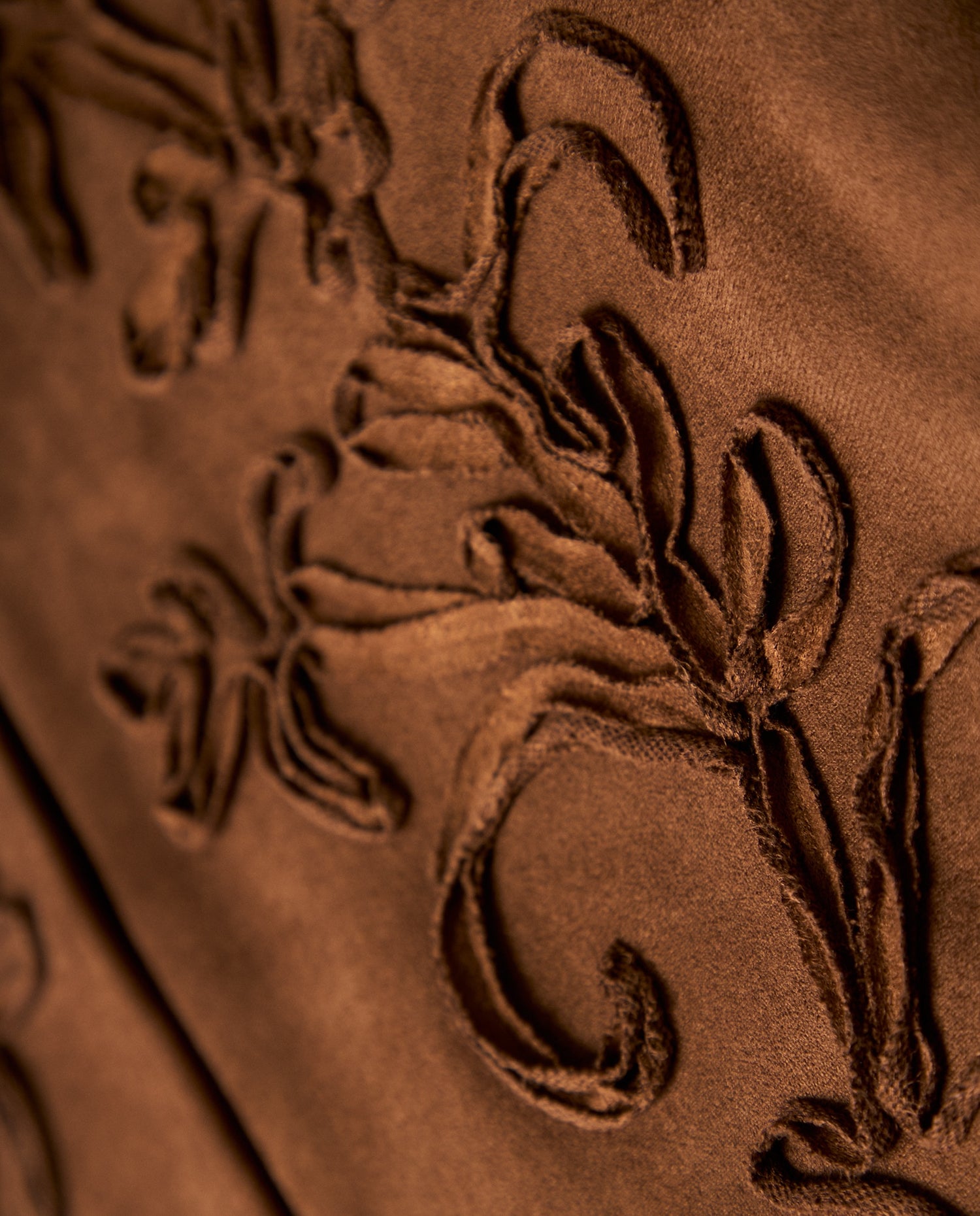 Chaleco corto con diseño en relieve silueta abullonada - Cafe