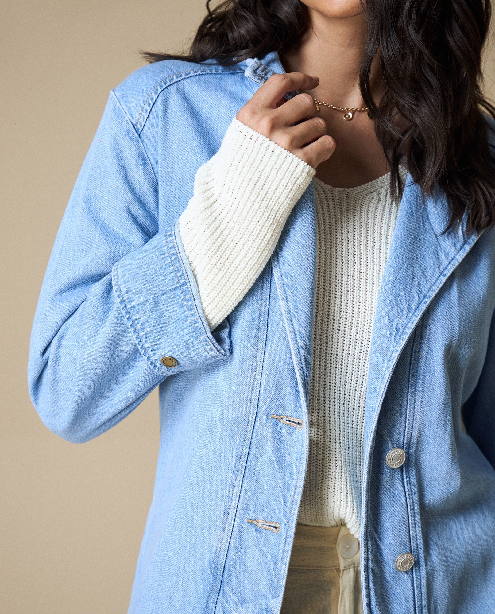 Chaqueta denim ligera mujer - Azul 34_623H007_AZU134110_4